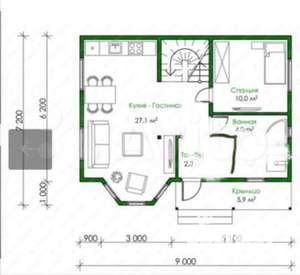 Дом 112м², 2-этажный, участок 8 сот.