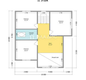 Дом 160м², 2-этажный, участок 7 сот.  