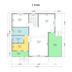 Дом 160м², 2-этажный, участок 7 сот.  