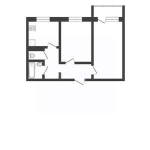 2-к квартира, на длительный срок, 51м2, 4/9 этаж