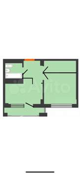 1-к квартира, вторичка, 44м2, 2/12 этаж