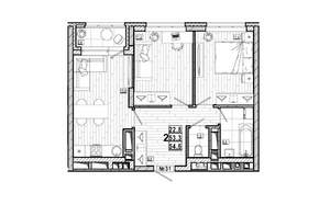 2-к квартира, вторичка, 55м2, 5/15 этаж