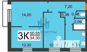 3-к квартира, вторичка, 51м2, 5/5 этаж