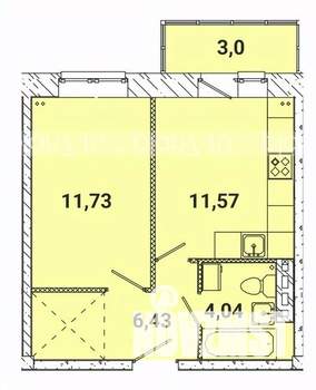 1-к квартира, строящийся дом, 37м2, 2/5 этаж