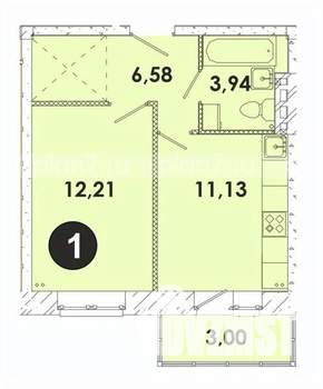 1-к квартира, вторичка, 37м2, 2/5 этаж