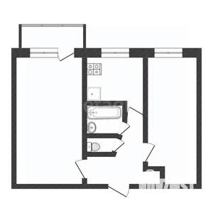 2-к квартира, вторичка, 43м2, 2/5 этаж