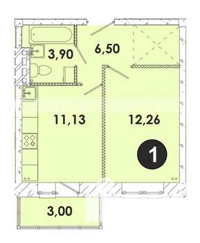 1-к квартира, строящийся дом, 37м2, 4/5 этаж