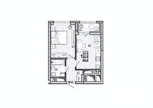 1-к квартира, вторичка, 34м2, 10/15 этаж