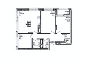 3-к квартира, вторичка, 72м2, 15/15 этаж