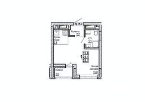 Студия квартира, строящийся дом, 25м2, 12/15 этаж