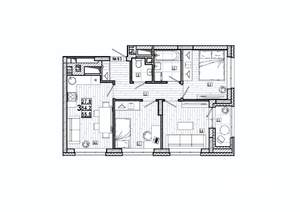 3-к квартира, вторичка, 56м2, 11/15 этаж