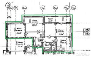 3-к квартира, вторичка, 77м2, 2/10 этаж