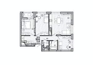 3-к квартира, вторичка, 72м2, 8/15 этаж