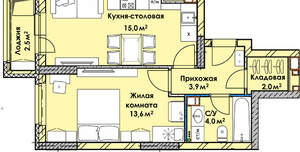1-к квартира, вторичка, 40м2, 10/18 этаж