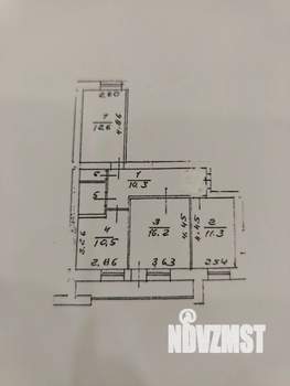 3-к квартира, вторичка, 65м2, 9/10 этаж