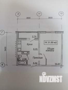 1-к квартира, вторичка, 32м2, 8/10 этаж