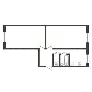 2-к квартира, вторичка, 50м2, 1/5 этаж