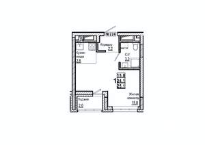 Студия квартира, строящийся дом, 25м2, 9/15 этаж