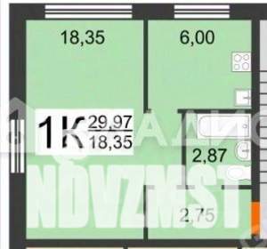 1-к квартира, вторичка, 31м2, 4/5 этаж