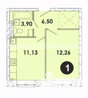 1-к квартира, строящийся дом, 34м2, 1/5 этаж