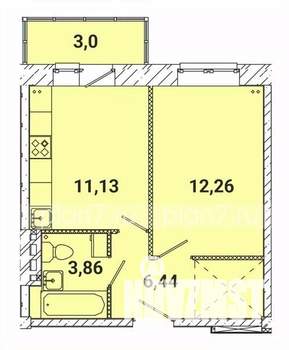 1-к квартира, строящийся дом, 37м2, 5/5 этаж