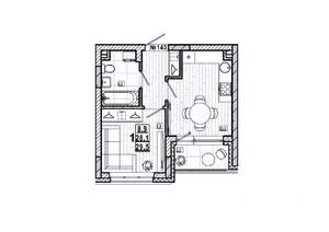 1-к квартира, вторичка, 30м2, 1/15 этаж