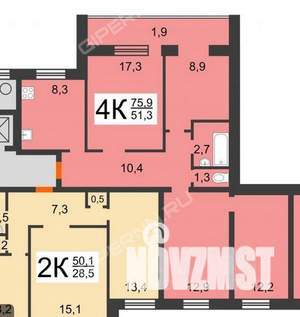 4-к квартира, вторичка, 80м2, 7/9 этаж