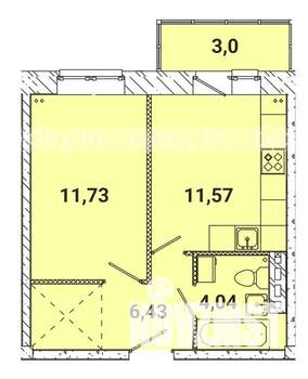 1-к квартира, вторичка, 37м2, 2/5 этаж