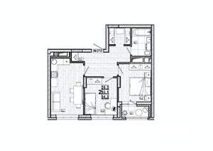 2-к квартира, вторичка, 54м2, 8/15 этаж