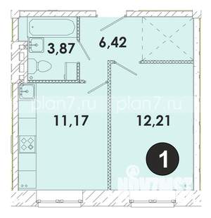 1-к квартира, строящийся дом, 34м2, 1/5 этаж