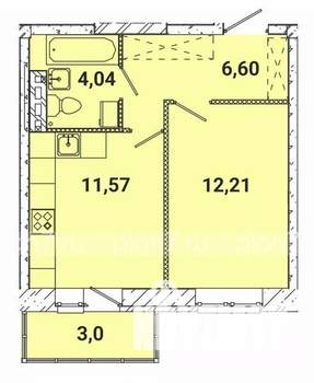 1-к квартира, строящийся дом, 37м2, 5/5 этаж