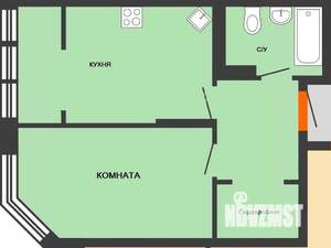 1-к квартира, вторичка, 40м2, 6/17 этаж