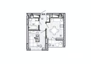 1-к квартира, вторичка, 28м2, 10/15 этаж