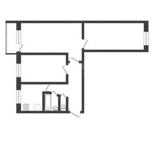 3-к квартира, вторичка, 61м2, 3/5 этаж
