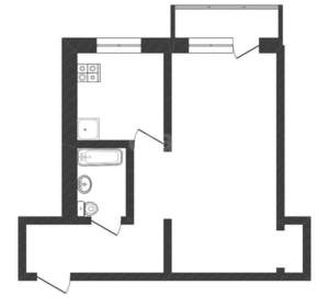 1-к квартира, вторичка, 32м2, 2/4 этаж