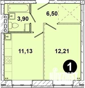 1-к квартира, вторичка, 34м2, 1/5 этаж