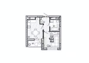 1-к квартира, вторичка, 28м2, 6/15 этаж