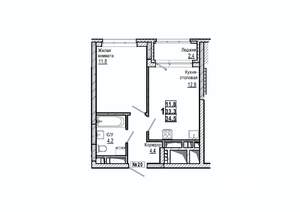 1-к квартира, вторичка, 35м2, 3/15 этаж