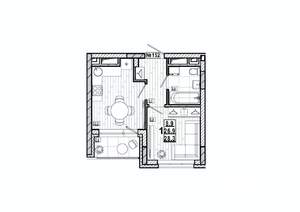 1-к квартира, вторичка, 28м2, 2/15 этаж
