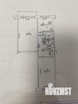 2-к квартира, вторичка, 44м2, 3/5 этаж