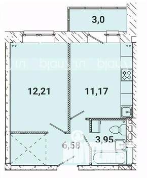 1-к квартира, строящийся дом, 37м2, 5/5 этаж