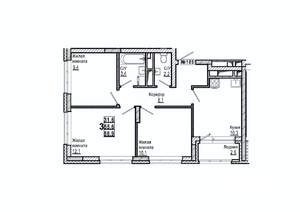3-к квартира, вторичка, 57м2, 5/15 этаж