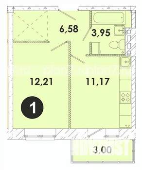 1-к квартира, строящийся дом, 37м2, 5/5 этаж