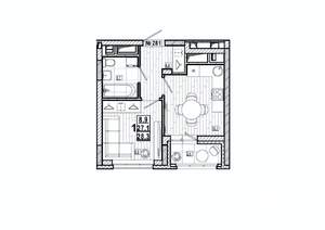 1-к квартира, вторичка, 28м2, 15/15 этаж