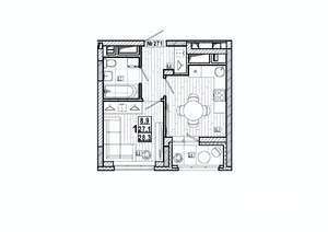 1-к квартира, вторичка, 28м2, 14/15 этаж