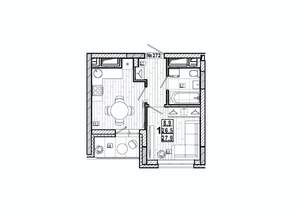1-к квартира, вторичка, 28м2, 14/15 этаж