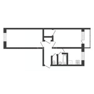 2-к квартира, вторичка, 44м2, 2/5 этаж