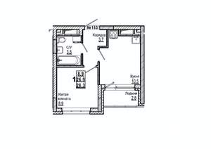 1-к квартира, вторичка, 28м2, 5/15 этаж