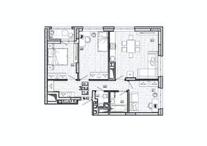 3-к квартира, вторичка, 72м2, 8/15 этаж