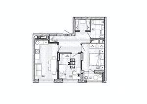 2-к квартира, вторичка, 54м2, 10/15 этаж